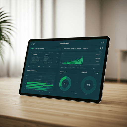 Energiebeheer-dashboard met realtime data over verbruik en opwekking